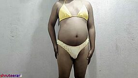 lime fancy crossdresses in lingerie while horny indian shemale masturbates her big ass and tits