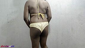 lime fancy crossdresses in lingerie while horny indian shemale masturbates her big ass and tits