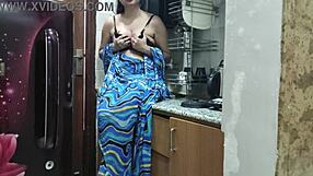 uhh, my indian stepmom watched then bent over in kitchen for my creampie...