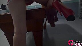 Real HOTWIFE SLUT Barebacks BIG BLACK COCK on Pool Table Desk