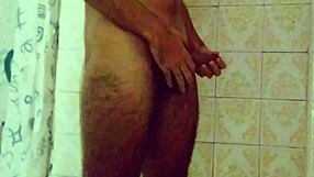 Two Cumshots Drip Down Hands During Steamy Shower Masturbation