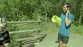 guy fucks big tits tattooed spanish influencer bent over doggystyle missionary public workout mirador