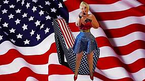 granny america explodes in fourth of july vibrator lick orgasms on fat pussy