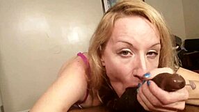 420 Blonde Big Tits Sucks Black Cock for Weed Cash Misty Rein