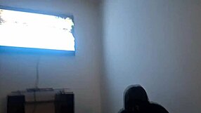 stepsis watching movie alone with me flashing her thong ends up slurping my cock in the bedroom