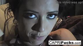 capri cavanni fingers her dripping wet pussy while squeezing amazing big tits