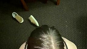 my snow bunny neighbor's deepthroat training on my monster cock was sloppy perfection