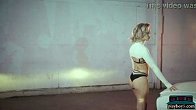 Big Round Ass Milf Blonde Polina STRIPTEASE Playboy Convertible