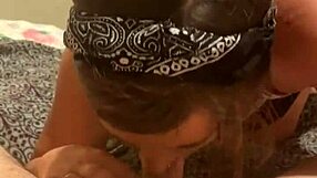 Real Hooker Deepthroats Balls to Cum Gulp from Customer's Dick