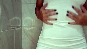 I Touch My Horny Body in Shower and Masturbate Before Bathing