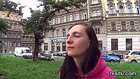 Adorable Czech sweetie tempted in shop rides cock in hardcore POV!