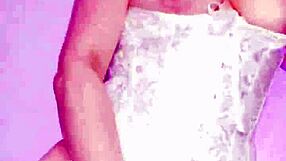 colombian latina stepmom's giant cameltoe pussy lips drip in lingerie for stepson