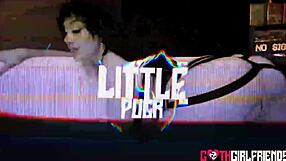 Sexy goth brunette teases huge cock then rides it doggystyle deep