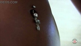 Brandis Pierced Belly Button Teases in Ebony Fetish Clips