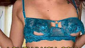 Latina Slowly Strips Revealing Small Tits in Erotic Solo Show