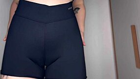 craving that juicy cameltoe tease in tight gym shorts?