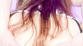 colombian latina stepmom's giant cameltoe pussy lips drip in lingerie for stepson