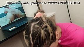 my neighbor pounds my latina ass hard after i tease him with tits and blowjob