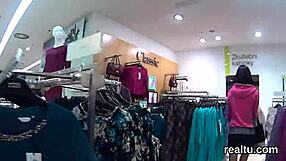 Adorable Czech sweetie tempted in shop rides cock in hardcore POV!