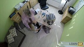Loan4k blonde teen fucked hard in office for cash payout