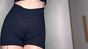 craving that juicy cameltoe tease in tight gym shorts?