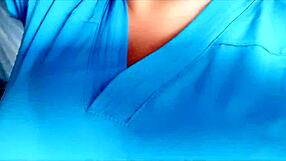 Nurse from hospital screams on my couch as i fuck her pussy hard