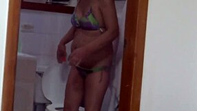 on the beach i finger my pussy watching stepmom then she begs my cum