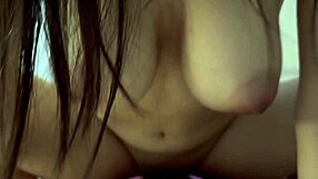 my buddy's girl with natural big tits rides my cock pov