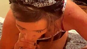 Real Hooker Deepthroats Balls to Cum Gulp from Customer's Dick