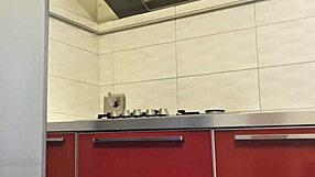 Hot Babe Cleans Stove Super Horny!