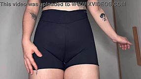 craving that juicy cameltoe tease in tight gym shorts?
