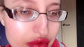 asmr glossy lips devour banana fetish tease