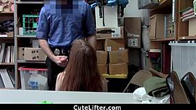 Burglar Teen Caught Stealing Punished with Old Man's Monster Cock in Garage