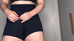 craving that juicy cameltoe tease in tight gym shorts?