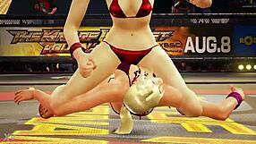 Nina crushed under mature latina's dominant lesbian pounding fury