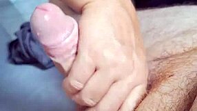 Young stepdaughter jerks off stepdad's cock cowgirl riding him alone at home with natural tits