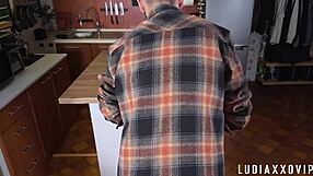 what happens when pervy stepdad rips clothes off his tight teen stepdaughter's juicy pussy alone?