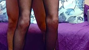 My wife in stockings bends over for anal then rides cowgirl in our private home porno