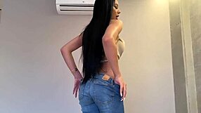 beautiful latina model poses backstage before her shoot