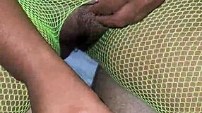 Hubby rips clothes off latina milf for doggystyle creampie on period