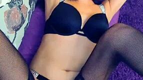 My wife in stockings bends over for anal then rides cowgirl in our private home porno