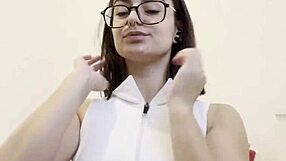 Pretty Stepsister Spreads Tight Wet Pussy Teasing Small Tits Closeup