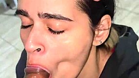 Lovable wife sucks interracial cock til last cum drop sailor style