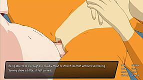 Comical interracial threesome rides big asses cowgirl in heat game creampie finish