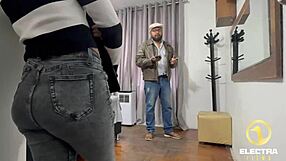 Petite Latina Slut Rides Sugar Daddy's Big Cock Deep Before His Flight Quickie