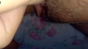 Latina's Pulsing Big Clit Teases Hairy Beaver Closeup