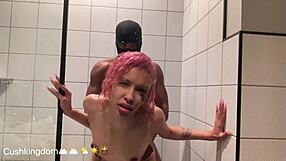 hey next door college latina cutie michikomalandro sucks bbc then anal fucked shower close up skinny tattoo