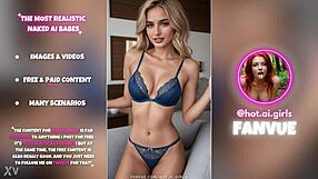 ai blonde babes pose sexy in blue lingerie collection