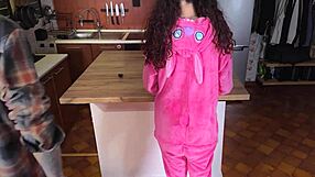 what happens when pervy stepdad rips clothes off his tight teen stepdaughter's juicy pussy alone?