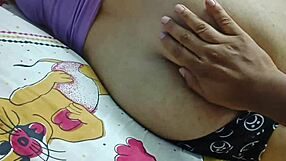 Desperate housewife Puja moans as old hands knead her juicy Indian college ass